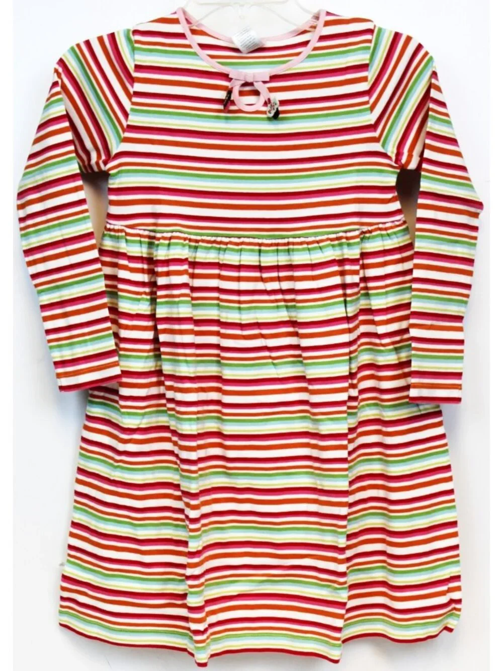 2007 Gymboree Cupcake Cutie sz 8 Striped Causal Cotton Dress Multi-color Keyhole